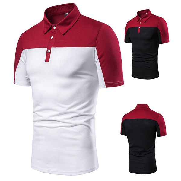 2019 new men's shirt fashion stitching casual short-sleeved shirt solid color loose short-sleeved men, White;black
2019 new men's shirt fashion stitching casual short-sleeved shirt solid color loose short-sleeved men, White;black