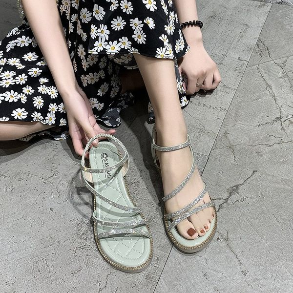 sandals beige green wedge bohemia women shoes summer sweet crystal narrow band open toe elastic 2021, Black
sandals beige green wedge bohemia women shoes summer sweet crystal narrow band open toe elastic 2021, Black