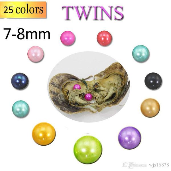 2020 akoya oyster twins pearl 7-8mm new 25 mix color seawater gift diy natural pearl loose beads decorations vacuum packaging wholesale, White 
2020 akoya oyster twins pearl 7-8mm new 25 mix color seawater gift diy natural pearl loose beads decorations vacuum packaging wholesale, White