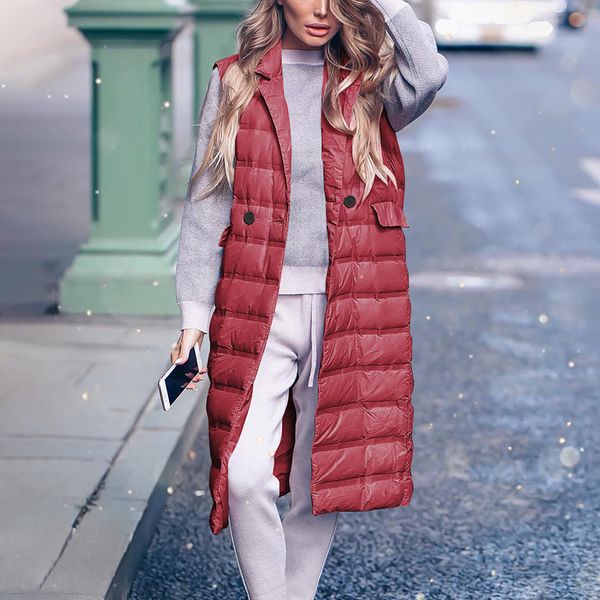 women's long coat cotton female warm thicken vest sleeveless lapel waistcoat coat pocket plus size solid high quality, Black;white
women's long coat cotton female warm thicken vest sleeveless lapel waistcoat coat pocket plus size solid high quality, Black;white