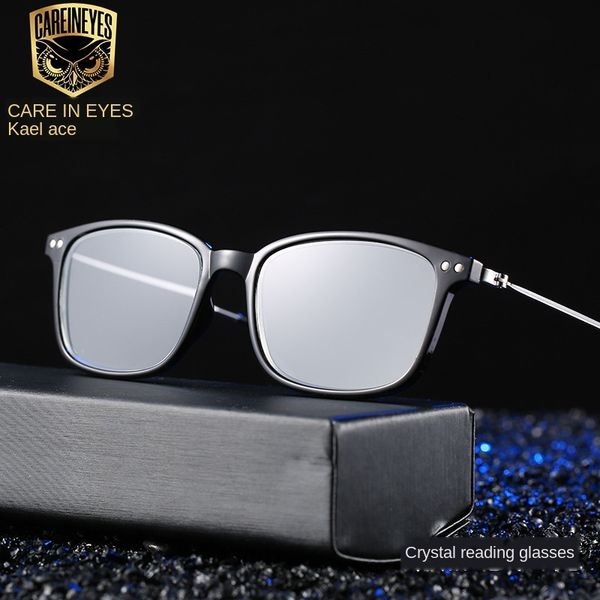 66nux high qing shuijing reading presbyopic presbyopic men's and women's portable business glasses for the elderly comfortable asp, Silver 
66nux high qing shuijing reading presbyopic presbyopic men's and women's portable business glasses for the elderly comfortable asp, Silver