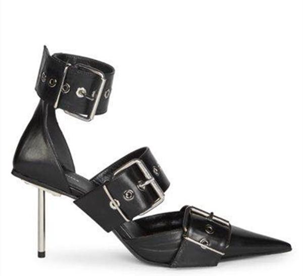 women metal kitten heels hollow out gladiator sandals pointed toe ankle buckle strap high heels leather summer sandals boots, Black
women metal kitten heels hollow out gladiator sandals pointed toe ankle buckle strap high heels leather summer sandals boots, Black