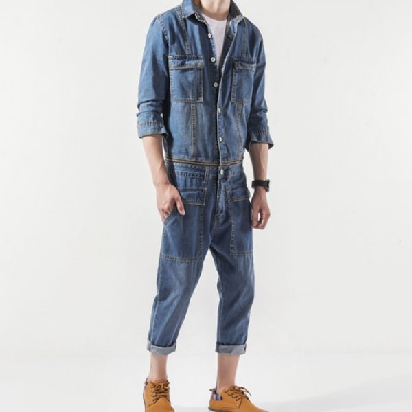 japan style vintage casual denim overalls men spring autumn slim jean jacket and pants 2 piece set detachable harajuku jumpsuit, Blue
japan style vintage casual denim overalls men spring autumn slim jean jacket and pants 2 piece set detachable harajuku jumpsuit, Blue