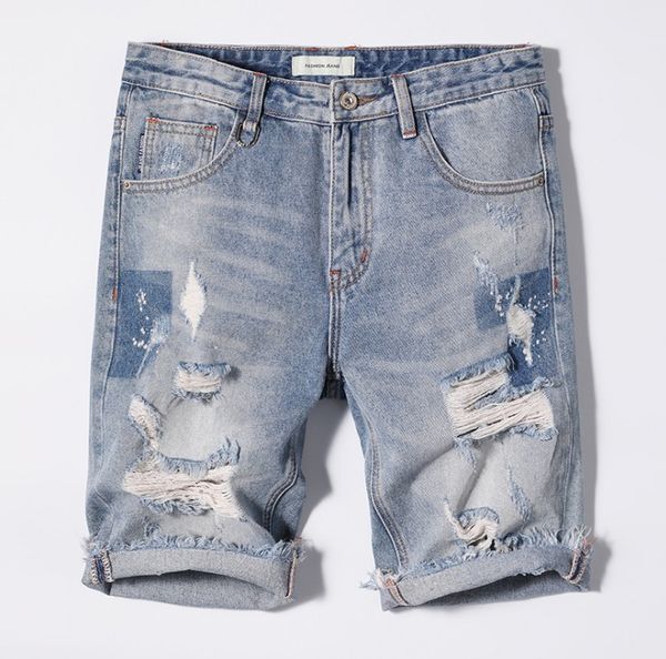 MORUANCLE 2018 Summer Mens Ripped Jeans Shorts Washed Distressed Denim Shorts With Holes Light Blue Slim Fit Size 28-36
MORUANCLE 2018 Summer Mens Ripped Jeans Shorts Washed Distressed Denim Shorts With Holes Light Blue Slim Fit Size 28-36