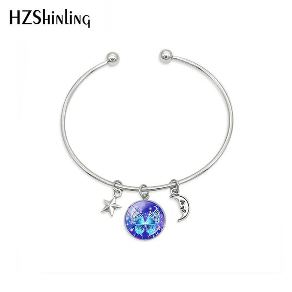 new fashion magic charming blue neon butterfly bracelets jewelry beauty butterflies star moon dome pendants handcraft bracelet, Black
new fashion magic charming blue neon butterfly bracelets jewelry beauty butterflies star moon dome pendants handcraft bracelet, Black