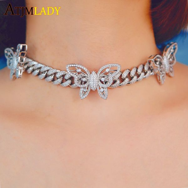 iced out bling cz 12mm wide miami cuban chain necklace with 40mm butterfly charm pendant women choker necklace hip hop jewelry, Silver
iced out bling cz 12mm wide miami cuban chain necklace with 40mm butterfly charm pendant women choker necklace hip hop jewelry, Silver