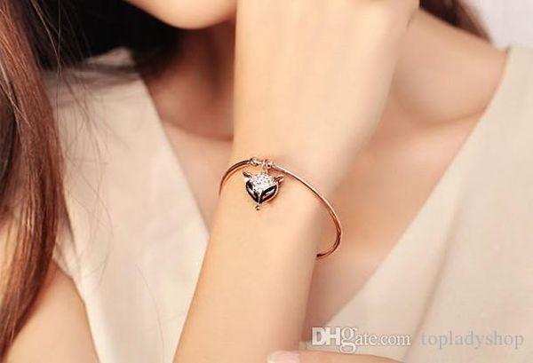 trendy fox bracelet bangle female fashion opening bracelet crystal jewelry wholesale, Black
trendy fox bracelet bangle female fashion opening bracelet crystal jewelry wholesale, Black