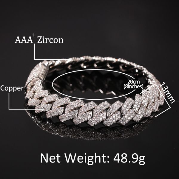 cuban iced out bracelet hip-hop full drill encrypted diamond cuban chain men's necklace hipster exaggerated domineering clavicle chain, Black
cuban iced out bracelet hip-hop full drill encrypted diamond cuban chain men's necklace hipster exaggerated domineering clavicle chain, Black