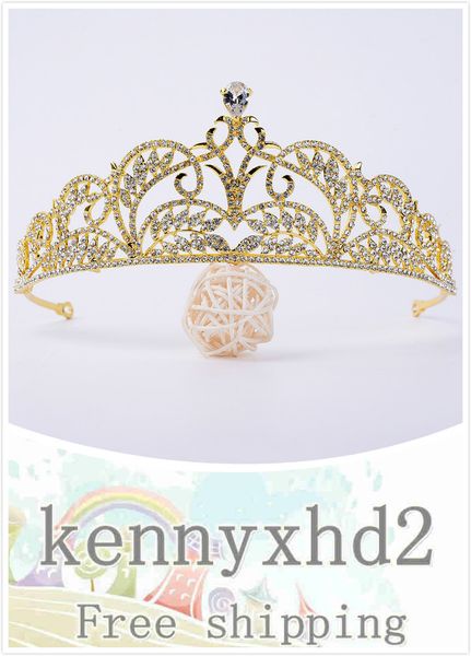 2020 european style zircon crown bride water drill hair crown wedding dress accessories bridal headdress hair band lady, White;golden
2020 european style zircon crown bride water drill hair crown wedding dress accessories bridal headdress hair band lady, White;golden