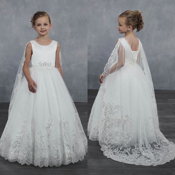 gorgeous white flower girls dresses with wraps toddler a line floor length pageant dress christmas ruffles girls first communion gowns, White;blue
gorgeous white flower girls dresses with wraps toddler a line floor length pageant dress christmas ruffles girls first communion gowns, White;blue