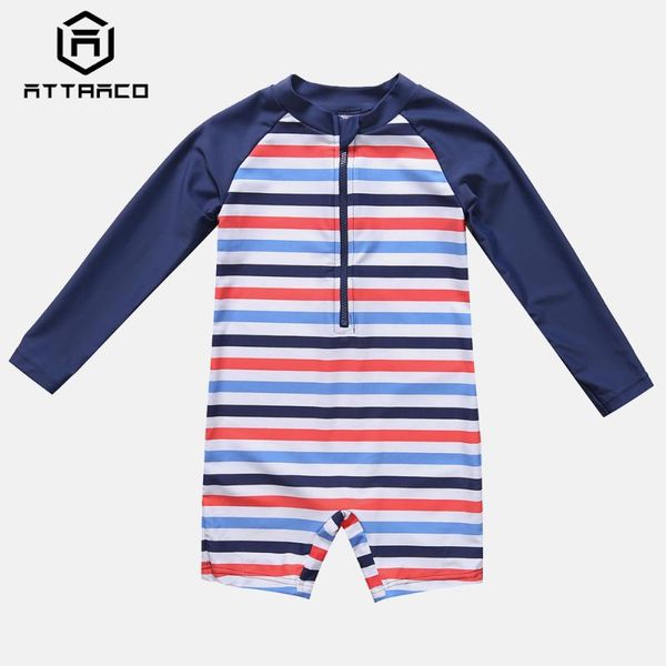attraco one-piece baby boy's zipper swimwear kids striped rashguard swimsuit child long sleeved rash guards upf 50+ beach wear
attraco one-piece baby boy's zipper swimwear kids striped rashguard swimsuit child long sleeved rash guards upf 50+ beach wear