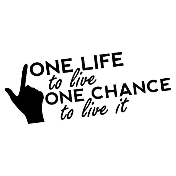 15*6.5cm one life one chance live it sticker decal brief literary and artistic quotations vinyl sticker car decor
15*6.5cm one life one chance live it sticker decal brief literary and artistic quotations vinyl sticker car decor