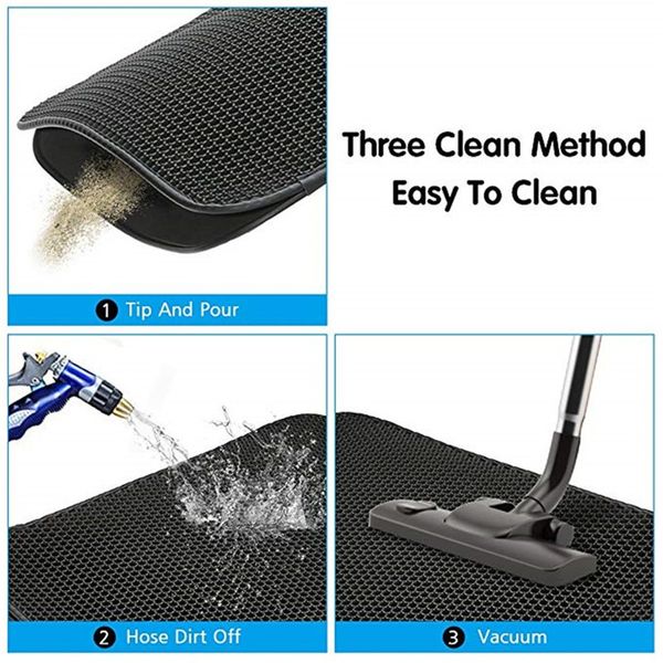 pet cat litter mat eva double-layer cat litter trapper mats non-slip litter cat mat layered kattenmand easy clean