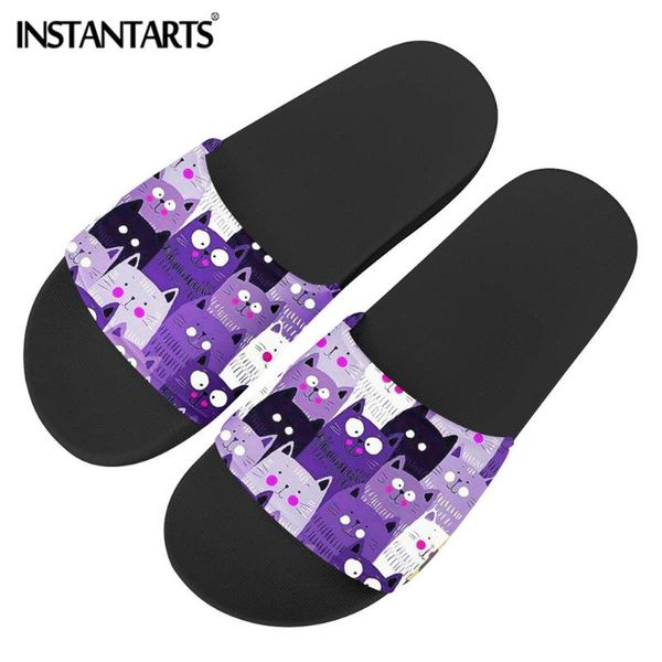 instantarts purple cartoon cat print summer slippers for women's sandals slides flip flops female beach shoe zapatos mujer pisos, Black
instantarts purple cartoon cat print summer slippers for women's sandals slides flip flops female beach shoe zapatos mujer pisos, Black