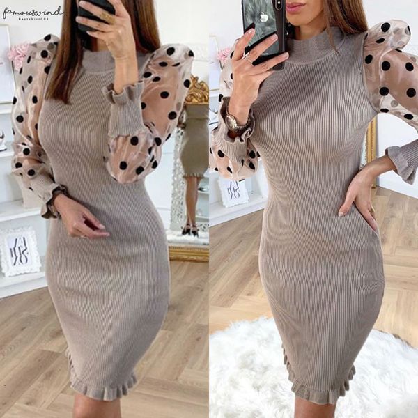 fashion casual dot printed mesh casual dresses patchwork long sleeve women mini dress dress women party night wear bodycon dress, Black;gray 
fashion casual dot printed mesh casual dresses patchwork long sleeve women mini dress dress women party night wear bodycon dress, Black;gray