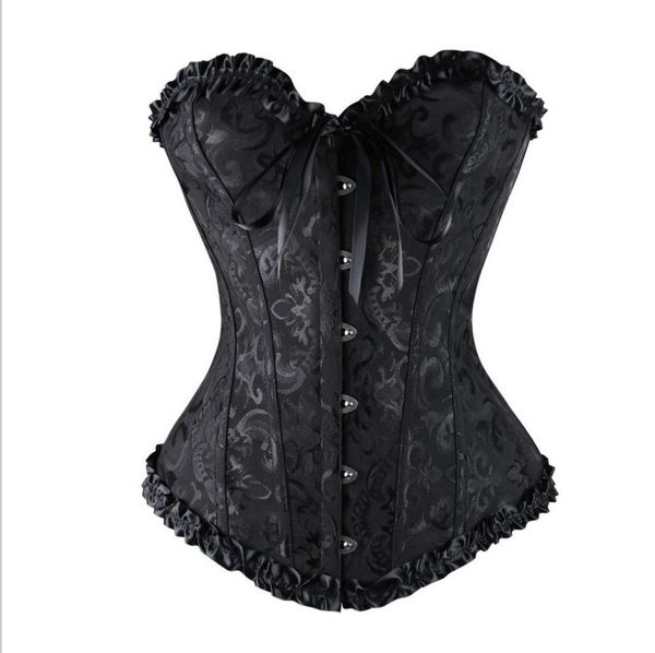 wholesale plus size women's slimming waist trainer corset lace up brocade overbust corset bustier steampunk, Black;white
wholesale plus size women's slimming waist trainer corset lace up brocade overbust corset bustier steampunk, Black;white