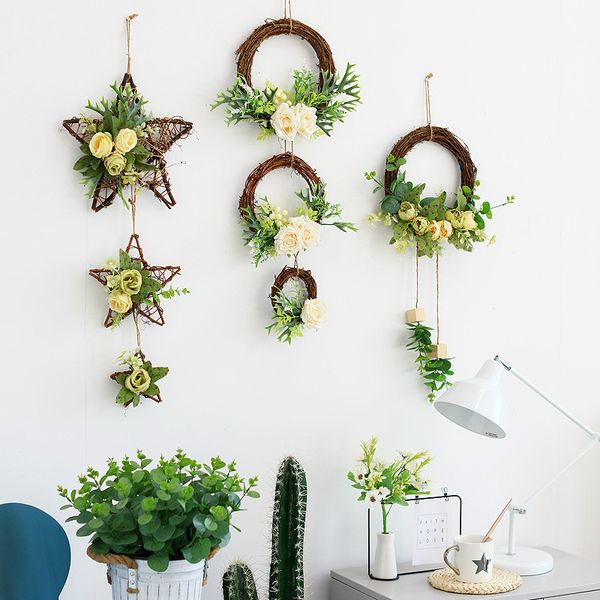 ins nordic creative rattan wreath home garland pendant decoration simulation green plant wall hanging wedding scene layout
ins nordic creative rattan wreath home garland pendant decoration simulation green plant wall hanging wedding scene layout