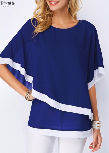 solid new fashion womens clothing summer 2020 new ladies bat sleeve stitching irregular chiffon shirts drop shipping, White
solid new fashion womens clothing summer 2020 new ladies bat sleeve stitching irregular chiffon shirts drop shipping, White