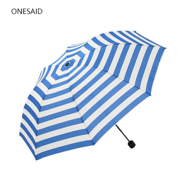 onesaid women navy striped umbrella female non-automatic uv protection three-folding umbrella girls sunny and rainy parasols
onesaid women navy striped umbrella female non-automatic uv protection three-folding umbrella girls sunny and rainy parasols