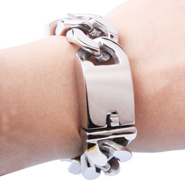 punk 23cm bracelets for men stainless steel huge heavy curb cuban charm bracelets gothic biker halloween jewelry, Black
punk 23cm bracelets for men stainless steel huge heavy curb cuban charm bracelets gothic biker halloween jewelry, Black