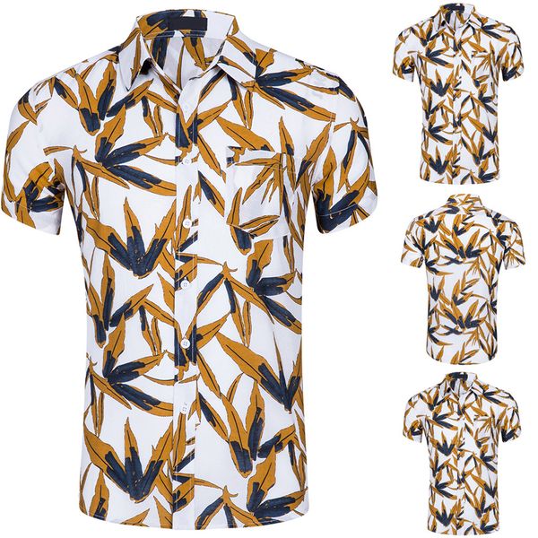 klv 2019 men's new short sleeves of beach wind printing fashion cotton short sleeve ye 12.18, White;black
klv 2019 men's new short sleeves of beach wind printing fashion cotton short sleeve ye 12.18, White;black