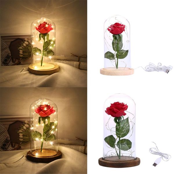 1 set desk ornaments glass cover handmade rose romantic valentine's day usb led light wooden base home decoration party gifts
1 set desk ornaments glass cover handmade rose romantic valentine's day usb led light wooden base home decoration party gifts