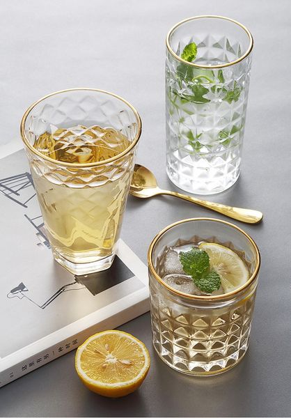 high-grade gold rim whisky glass crystal cup tazas garrafa wine vasos vidrio bardak verre copas champagne glass wedding cups
high-grade gold rim whisky glass crystal cup tazas garrafa wine vasos vidrio bardak verre copas champagne glass wedding cups