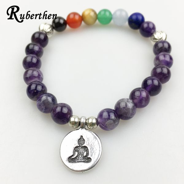 ruberthen fashion design women`s bracelet vintage yoga 7 chakra bracelet natural stone balance gift for her, Black
ruberthen fashion design women`s bracelet vintage yoga 7 chakra bracelet natural stone balance gift for her, Black
