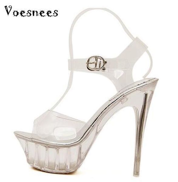 sandals women platform model t stage show high-heeled shoes 14 cm high transparent crystal waterproof plus size 35-43, Black
sandals women platform model t stage show high-heeled shoes 14 cm high transparent crystal waterproof plus size 35-43, Black