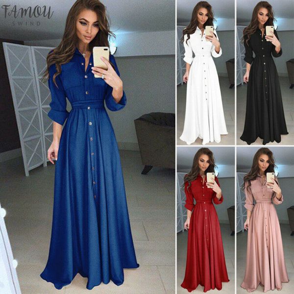 new women dress vintage long sleeve solid color button pocket lace up belt maxi dress fashion evening party dresses autumn women, Black;gray
new women dress vintage long sleeve solid color button pocket lace up belt maxi dress fashion evening party dresses autumn women, Black;gray