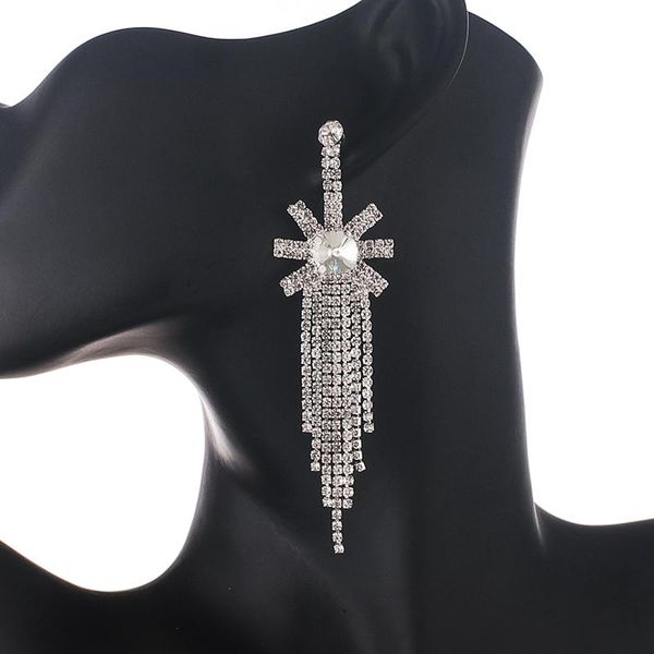 yfjewe trendy flower tassel dangle drop shiny crystal earrings for women long tassel multi-layer earring jewelry pendientes e684, Silver
yfjewe trendy flower tassel dangle drop shiny crystal earrings for women long tassel multi-layer earring jewelry pendientes e684, Silver