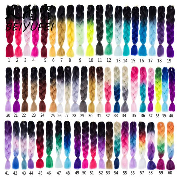ombre three colors synthetic expression braiding 24inches 100g/pack jumbo braids kanekalon braiding hair crochet braids hair, Black
ombre three colors synthetic expression braiding 24inches 100g/pack jumbo braids kanekalon braiding hair crochet braids hair, Black