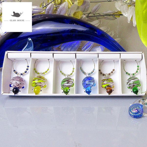 6pcs wine glass goblet charms with handmade glass sea turtle figurines festival party wine glass maker table decor family set 
6pcs wine glass goblet charms with handmade glass sea turtle figurines festival party wine glass maker table decor family set