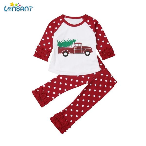lonsant christmas newborn clothing set kids baby girls cartoon car print t-shirt ruffles polka dot pants xmas outfits sets, White
lonsant christmas newborn clothing set kids baby girls cartoon car print t-shirt ruffles polka dot pants xmas outfits sets, White