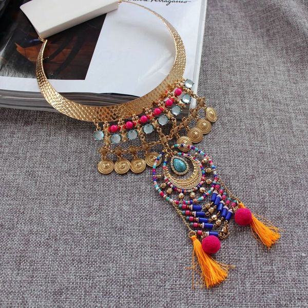 wing yuk tak bohemia torques necklace fashion vintage ethnic alloy tassel statement maxi necklace for women jewelry accessories, Silver
wing yuk tak bohemia torques necklace fashion vintage ethnic alloy tassel statement maxi necklace for women jewelry accessories, Silver