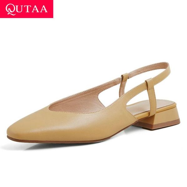 qutaa 2020 summer square low heel comfort women shoes pointed toe back strap sandals quality cow leather ladies pumps size 34-40, Black
qutaa 2020 summer square low heel comfort women shoes pointed toe back strap sandals quality cow leather ladies pumps size 34-40, Black