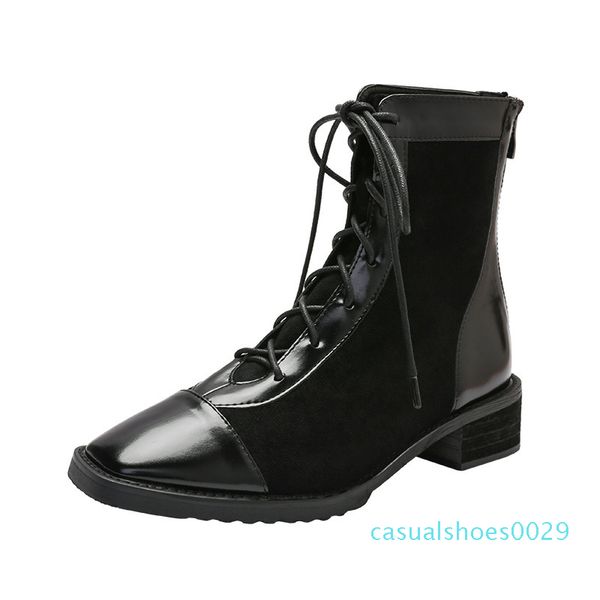 boots woman 2019 autumn women's shoes boots with bandage zipper woman short c29, Black
boots woman 2019 autumn women's shoes boots with bandage zipper woman short c29, Black