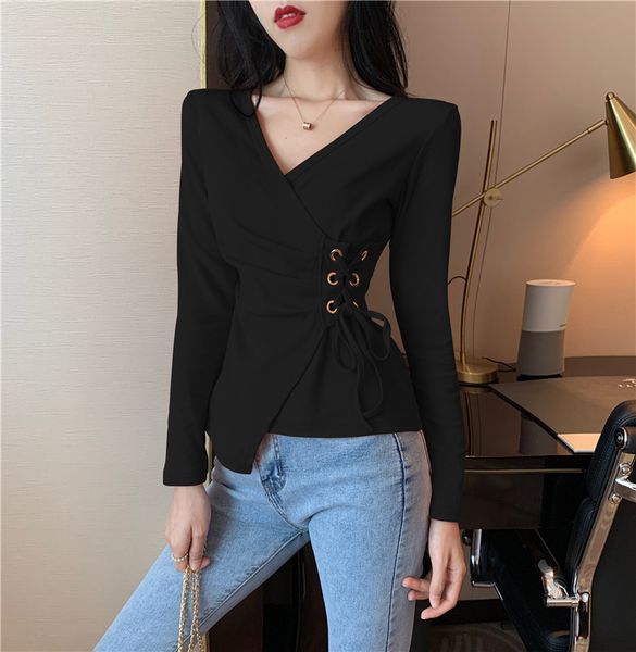 2020 spring and summer new summer fashion temperament all-match korean irregular lace-up t-shirt white shirt womens clothing
2020 spring and summer new summer fashion temperament all-match korean irregular lace-up t-shirt white shirt womens clothing