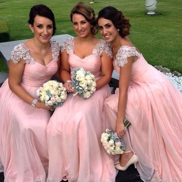 pink sweetheart beads appliques bridesmaid dresses pleats cap sleeve long prom evening party dresses, White;pink
pink sweetheart beads appliques bridesmaid dresses pleats cap sleeve long prom evening party dresses, White;pink
