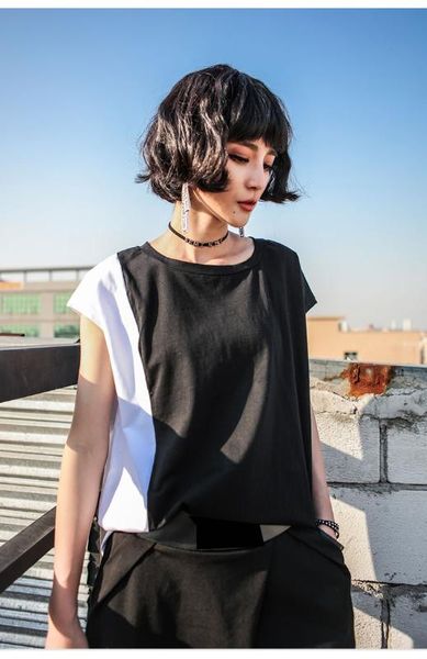 black and white hit color plus size t shirt women short sleeve patchwork harajuku vintage o neck casual korean clothes summer
black and white hit color plus size t shirt women short sleeve patchwork harajuku vintage o neck casual korean clothes summer