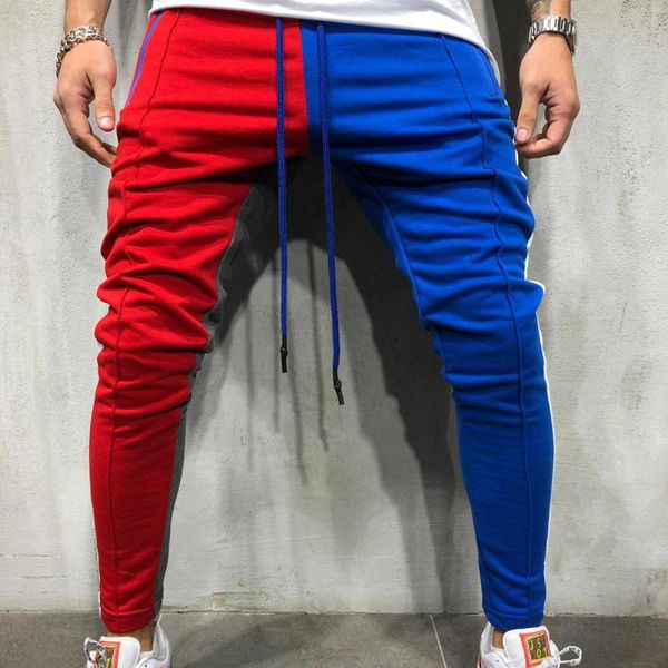 men's four seasons fashion casual trend sports pants color matching hip hop fitness stitching trousers, Black
men's four seasons fashion casual trend sports pants color matching hip hop fitness stitching trousers, Black