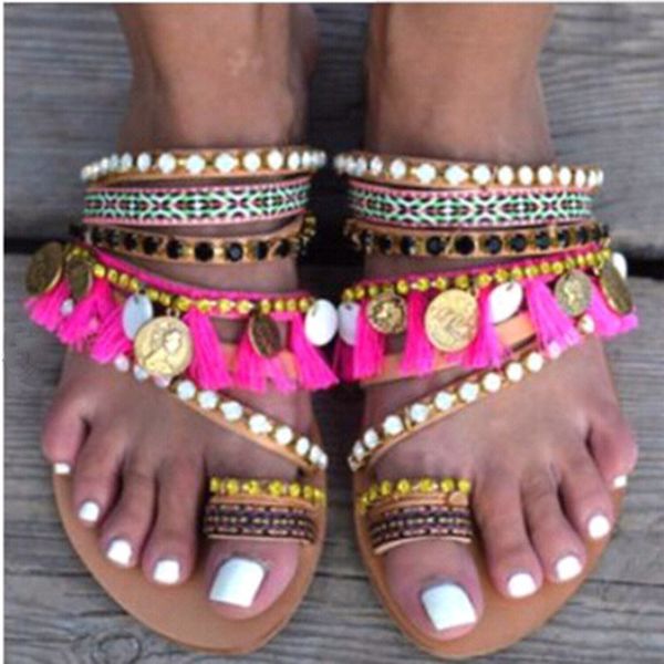 sandals 2021 women fashion bohemia pearl flat slippers breathable big size summer beach shoes female casual footwear, Black
sandals 2021 women fashion bohemia pearl flat slippers breathable big size summer beach shoes female casual footwear, Black