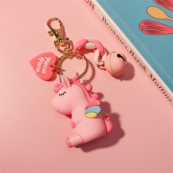 cute rainbow pvc unicorn keychain women creative chain bell heart key ring car keyholder bag charms trinket jewelry accessories, Silver
cute rainbow pvc unicorn keychain women creative chain bell heart key ring car keyholder bag charms trinket jewelry accessories, Silver