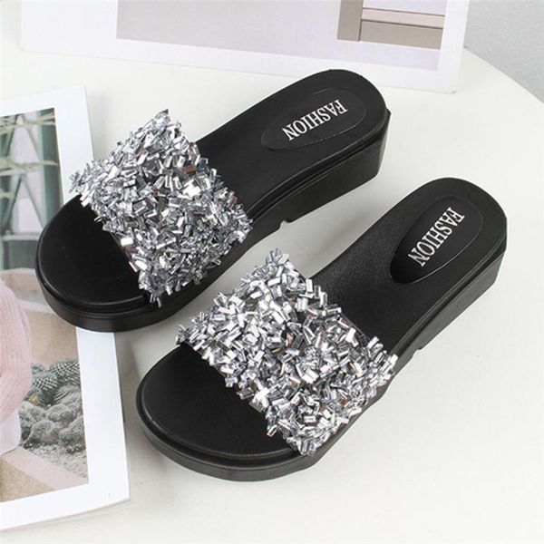 women's new bohemia slippers shiny shoes flat bottom summer non-slip beach slippers women non-slip shoes 2020 25, Black
women's new bohemia slippers shiny shoes flat bottom summer non-slip beach slippers women non-slip shoes 2020 25, Black