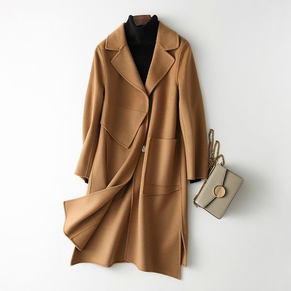 women's wool & blends 2021 spring autumn women coat long fashion camel sided female jacket winter coats woman outerwear 38031 yq1479, Black
women's wool & blends 2021 spring autumn women coat long fashion camel sided female jacket winter coats woman outerwear 38031 yq1479, Black