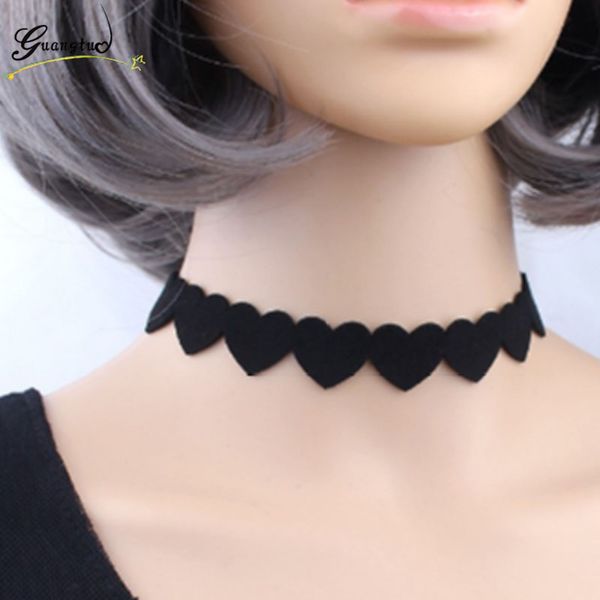 simple harajuku style heart choker necklace black velvet pu leather collares for women fashion jewelry bijoux colier, Golden;silver
simple harajuku style heart choker necklace black velvet pu leather collares for women fashion jewelry bijoux colier, Golden;silver