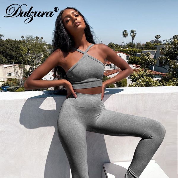 dulzura solid women two piece set crop tanks leggings fitness elegant streetwear 2020 summer clothes outfit sports home, White
dulzura solid women two piece set crop tanks leggings fitness elegant streetwear 2020 summer clothes outfit sports home, White