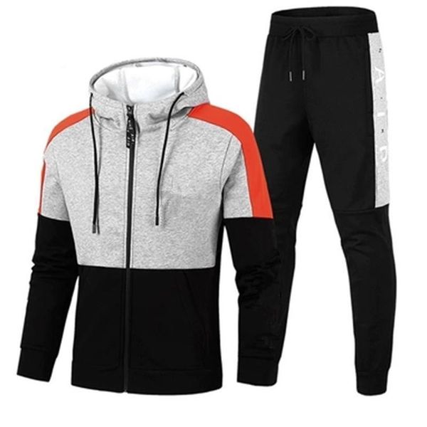 Бренд дизайнер мужчины спортивные костюмы пальто TopsPants костюмы логотип мода зима