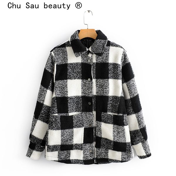 chu sau beauty new fashion winter black white plaid woolen warm office wear coat women casual chic thick loose overcoats female
chu sau beauty new fashion winter black white plaid woolen warm office wear coat women casual chic thick loose overcoats female