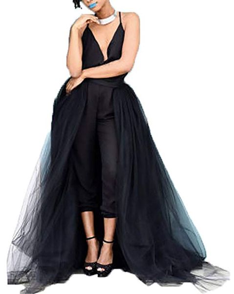 unique jumpsuit black wedding dresses gothic v neck overskirt wedding dresses sleeveless arabic wedding gowns 2019, White
unique jumpsuit black wedding dresses gothic v neck overskirt wedding dresses sleeveless arabic wedding gowns 2019, White